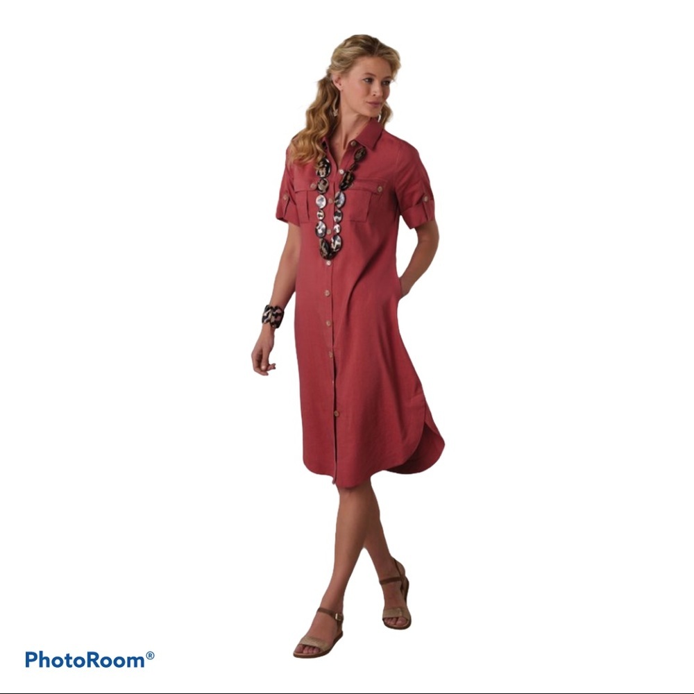 Soft Surroundings Fontana Dusty Cedar Dress size Medium